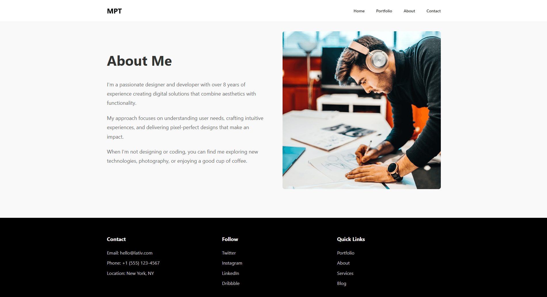 MPT - Modern Portfolio Template
